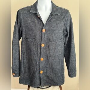 3sixteen French Chore Jacket Navy Blue Herringbone Design - USA Made 


Men’s M